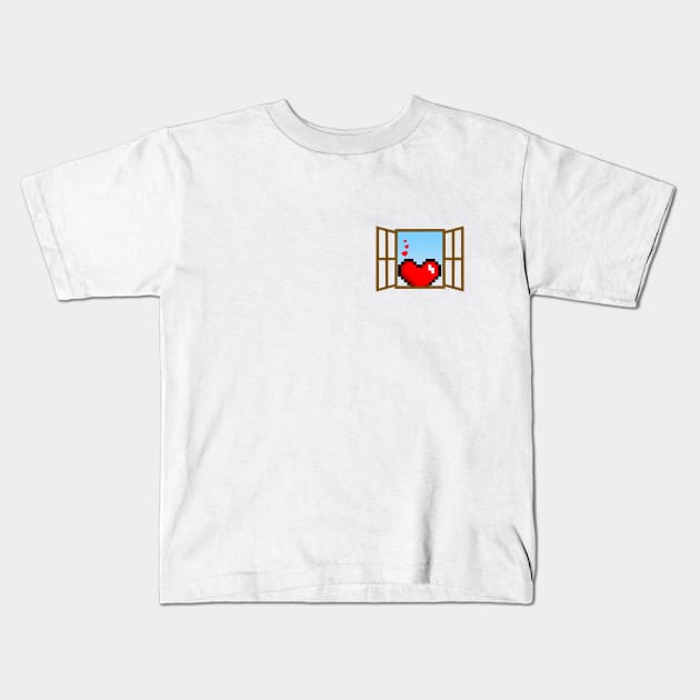 Crazy Lil Heart Kids T-Shirt by constantine2454